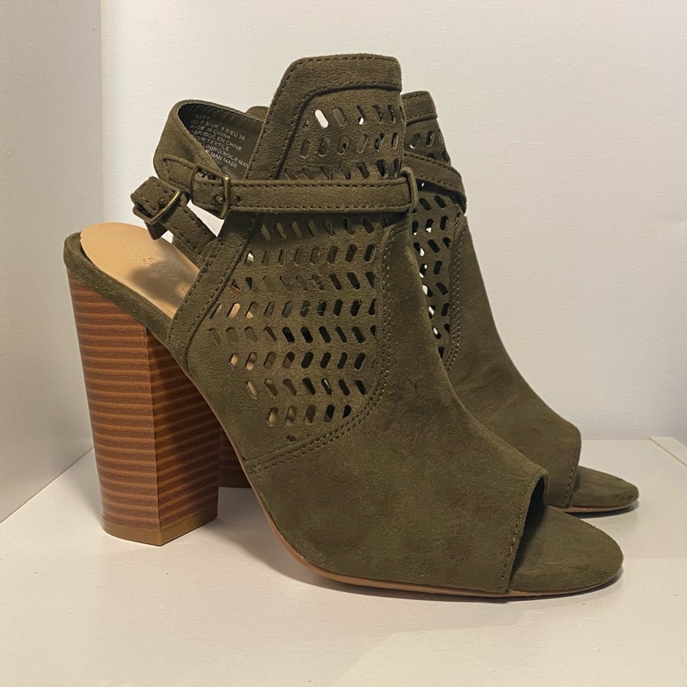 Olive green heels